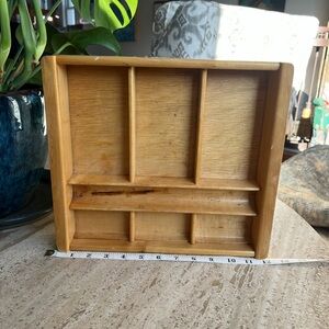 Vintage Wooden Organizer Tray